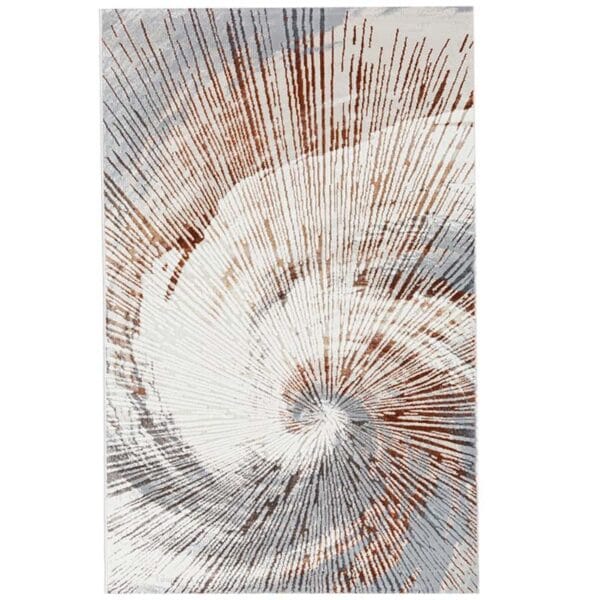 Alternative view of Covor Modern cu fir scurt, Effect 37901A, Gri/Cupru
