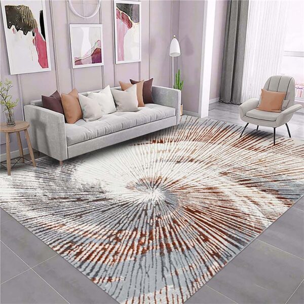 Covor Modern cu fir scurt, Effect 37901A, Gri/Cupru