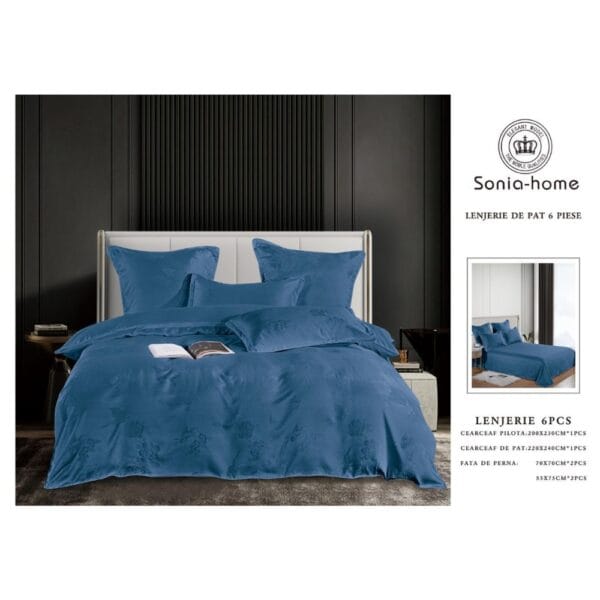 Alternative view of Lenjerie de pat Jacquard 6 Piese Sonia Home – Design Elegant, Calitate Premium