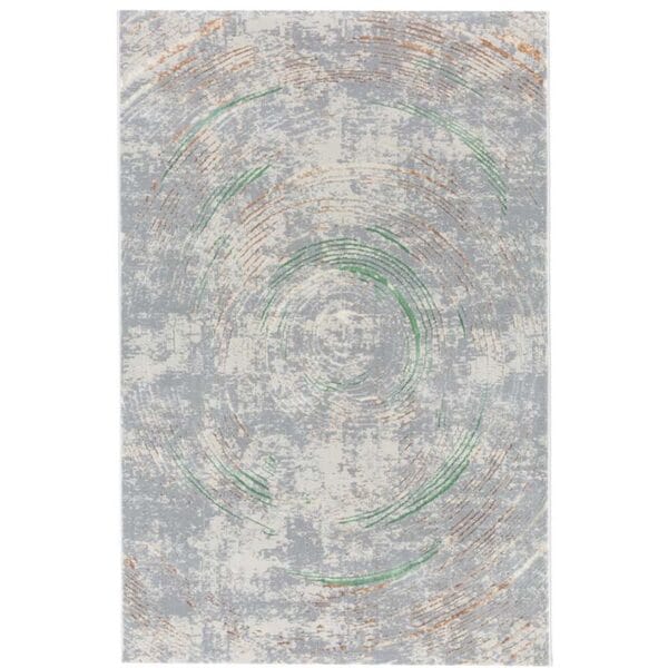 Alternative view of Covor Modern cu fir scurt, Effect 37892B, Gri/Verde