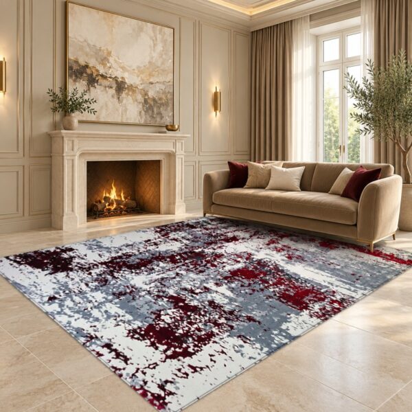 Covor Living, Design Modern, Milano Vegas 0566, Rosu