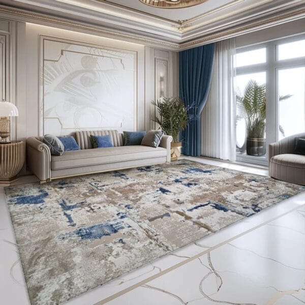 Covor living/dormitor- HERA TZ16A, Albastru/Bej