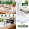 Față de masă CRYSTAL din silicon – transparentă, latime 80 cm, grosime 1.2 mm - imagine 3