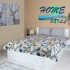 Cuvertura  Dublu Trafic Imprimata, Microfibra soft, 200x220, Homestill - imagine 8
