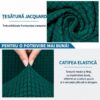 Husă Elastică pentru Scaun – Poliester cu Spandex, Model Geometric - imagine 5