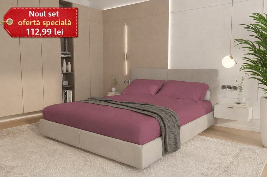 Set 3 Husa Bumbac Cottone cu elastic - imagine 4