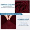 Husă Elastică pentru Scaun – Poliester cu Spandex, Model Geometric - imagine 8