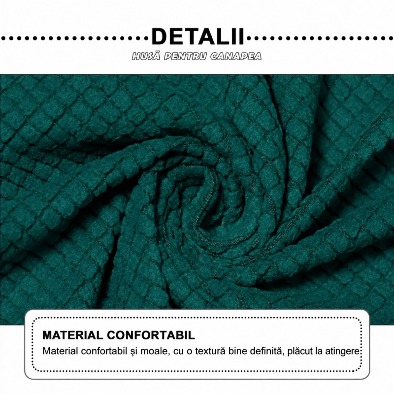 Husă Elastică pentru Scaun – Poliester cu Spandex, Model Geometric - imagine 4