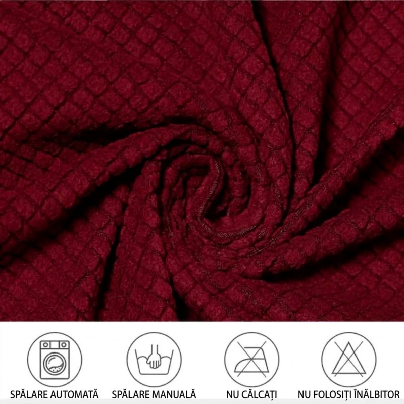Husă Elastică pentru Scaun – Poliester cu Spandex, Model Geometric - imagine 6