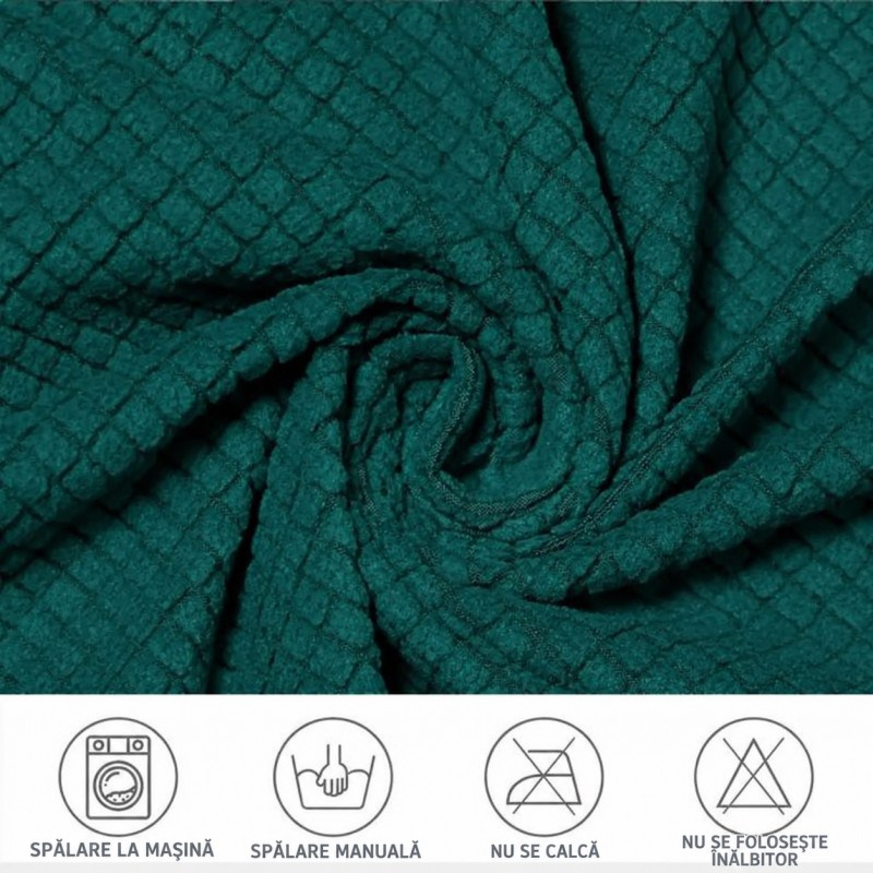 Husă Elastică pentru Scaun – Poliester cu Spandex, Model Geometric - imagine 3