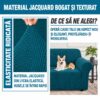 Husă Canapea 3 Locuri din Poliester cu Spandex – Elastică, Extensibilă și Ușor de Montat - imagine 5