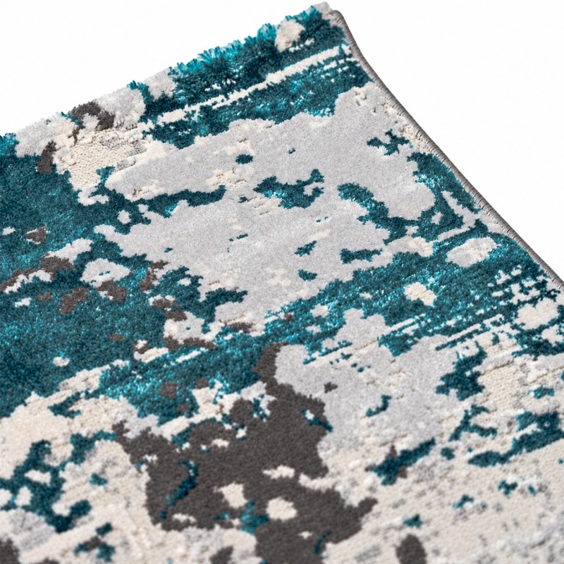 Covor modern Antic 5575A Turcoaz Mix, design abstract - imagine 5