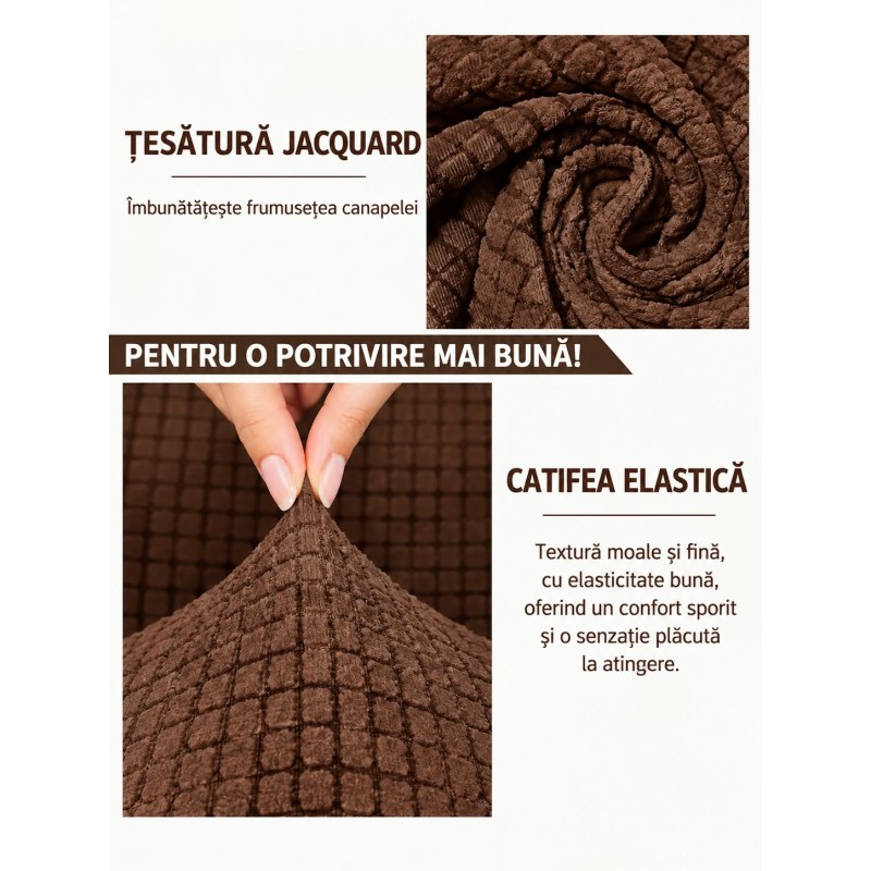 Husă Elastică pentru Scaun – Poliester cu Spandex, Model Geometric - imagine 10